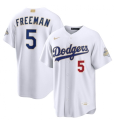 Youth Los Angeles Dodgers 5 Freddie Freeman White 2026 Gold Collection Stadium Stitched Baseball Jersey Youth Los Angeles Dodgers 5 Freddie Freeman White 2026 Gold Collection Stadium Stitched Baseball Jersey