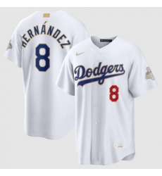Youth Los Angeles Dodgers Enrique Hernández Nike White 2026 Gold Collection Stadium Jersey Youth Los Angeles Dodgers Enrique Hernández Nike White 2026 Gold Collection Stadium Jersey