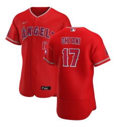 Men Los Angeles Angels 17 Shohei Ohtani Men Nike Red Alternate 2020 Flex Base Player MLB Jersey