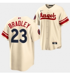 Men Los Angeles Angels 23 Archie Bradley 2022 Cream City Connect Cool Base Stitched Jersey