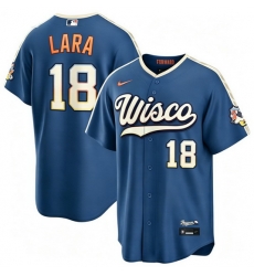 Men Milwaukee Brewers 18 Luis Lara Home 2026 City Conect Edition Stitched Limited Jersey Men Milwaukee Brewers 18 Luis Lara Home 2026 City Conect Edition Stitched Limited Jersey