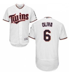 Mens Majestic Minnesota Twins 6 Tony Oliva White Home Flex Base Authentic Collection MLB Jersey