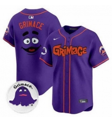 Men New York Mets Purple Grimace V2 Vapor Limited Stitched Baseball Jersey