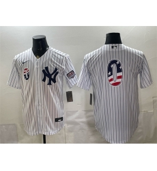 Men New York Yankees  0 Marcus Stroman White 2026 USA 250 Fourth of July Home Stadium Stitched Baseball Jersey