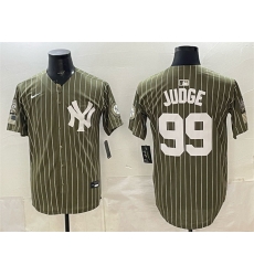 Men New York Yankees  99 Aaron Judge Olive 2026 Armed Forces Day Salute To Service Stitched Baseball Jersey