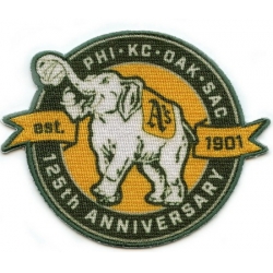 Men Oakland Athletics 125th Anniversary Patch Biaog