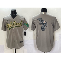 Men Oakland Athletics Team Big Logo Grey Cool Base Stitched Baseball Jersey Men Oakland Athletics Team Big Logo Grey Cool Base Stitched Baseball Jersey