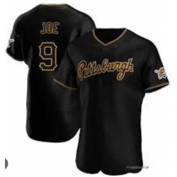 Men's Pittsburgh Pirates Connor Joe  #9 Alternate Team Jersey Black Authentic