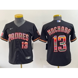 Youth San Diego Padres 13 Manny Machado Black Mexico Cool Base Stitched Baseball Jersey Youth San Diego Padres 13 Manny Machado Black Mexico Cool Base Stitched Baseball Jersey