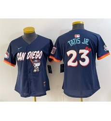 Youth San Diego Padres X Hello Kitty Fernando Tatis Jr Obsidian 2026 City Connect Stadium Stitched Baseball Jersey Youth San Diego Padres X Hello Kitty Fernando Tatis Jr Obsidian 2026 City Connect Stadium Stitched Baseball Jersey