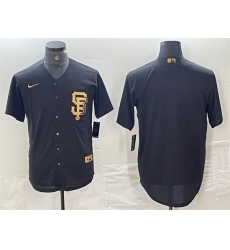 Men San Francisco Giants Blank Black Cool Base Stitched Baseball Jersey