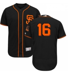 Mens Majestic San Francisco Giants 16 Austin Jackson Black Alternate Flex Base Authentic Collection MLB Jersey