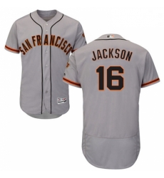 Mens Majestic San Francisco Giants 16 Austin Jackson Grey Road Flex Base Authentic Collection MLB Jersey