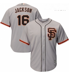 Mens Majestic San Francisco Giants 16 Austin Jackson Replica Grey Road 2 Cool Base MLB Jersey 