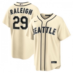 Men Nike  29 Cal Raleigh Cream Seattle Mariners Alternate Jersey
