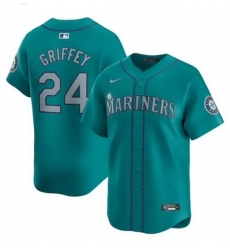 Men Seattle Mariners 24 Ken Griffey Jr Aqua Alternate Limited Stitched jersey Men Seattle Mariners 24 Ken Griffey Jr Aqua Alternate Limited Stitched jersey