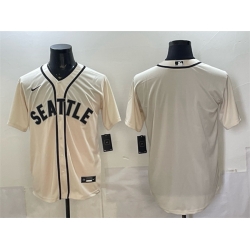 Men Seattle Mariners Blank Cream Alternate Stitched Baseball Jersey