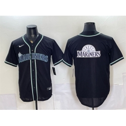 Men Seattle Mariners Team Big Logo 2026 Fashion Replica Black Out Stitched Baseball Jerseys