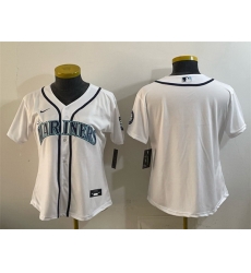 Women Seattle Mariners Blank White Cool Base Stitched Baseball Jersey Women Seattle Mariners Blank White Cool Base Stitched Baseball Jersey