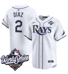 Men Tampa Bay Rays 2 Yandy Diaz White 2026 World Series Home Limited Stitched Baseball Jersey Men Tampa Bay Rays 2 Yandy Diaz White 2026 World Series Home Limited Stitched Baseball Jersey