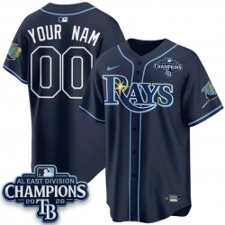 Men Tampa Bay Rays ACTIVE PLAYER Custom Navy 2026 AL East Champions Patch Limited Stitched Baseball Jersey