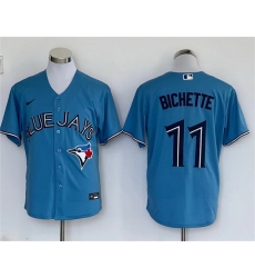 Men Toronto Blue Jays 11 Bo Bichette Blue Cool Base Stitched Baseball Jersey Men Toronto Blue Jays 11 Bo Bichette Blue Cool Base Stitched Baseball Jersey