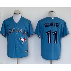 Men Toronto Blue Jays 11 Bo Bichette Blue Cool Base Stitched Baseball Jersey