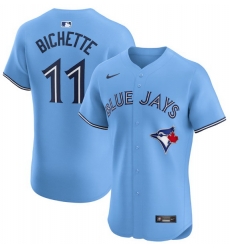 Men Toronto Blue Jays 11 Bo Bichette Light Blue Cool Base Stitched Baseball Jersey Men Toronto Blue Jays 11 Bo Bichette Light Blue Cool Base Stitched Baseball Jersey