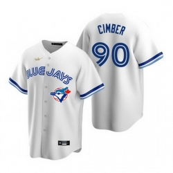 Mens Toronto Blue Jays #90 Adam Cimber Nike White Cooperstown Collection Jersey