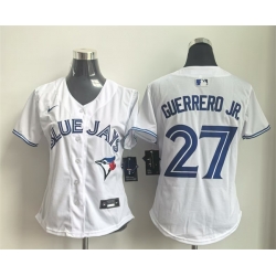 Women Toronto Blue Jays 27 Vladimir Guerrero Jr  White Limited Stitched Baseball Jersey 28Run Small 29 Women Toronto Blue Jays 27 Vladimir Guerrero Jr  White Limited Stitched Baseball Jersey 28Run Small 29