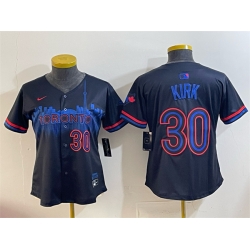 Women Toronto Blue Jays 30 Alejandro Kirk Navy 2024 City Connect Limited Stitched Baseball Jersey 28Run Small 29 Women Toronto Blue Jays 30 Alejandro Kirk Navy 2024 City Connect Limited Stitched Baseball Jersey 28Run Small 29