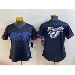 Youth Toronto Blue Jays Team Big Logo Navy 2024 City Connect Limited Stitched Baseball Jersey Youth Toronto Blue Jays Team Big Logo Navy 2024 City Connect Limited Stitched Baseball Jersey