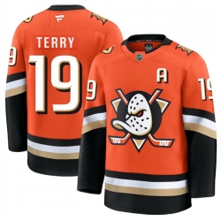 Men Anaheim Ducks  19 Troy Terry Orange 2026 Home Stitched Hockey Jersey