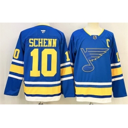 Men St  Louis Blues 10 Brayden Schenn Blue 2025 With C Patch Stitched Hockey Jersey Men St  Louis Blues 10 Brayden Schenn Blue 2025 With C Patch Stitched Hockey Jersey