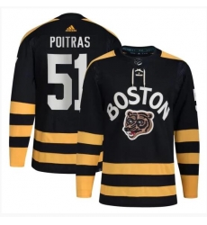 Men Boston Bruins 51 Matthew Poitras Black Winter Classic Primegreen Stitched Jersey