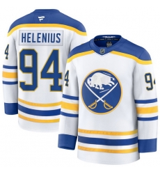 Men Buffalo Sabres  94 Konsta Helenius White Stitched Hockey Jersey