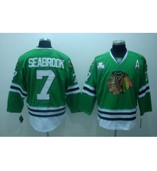 Chicago Blackhawks #7 Brent Seabrook Green Jerseys