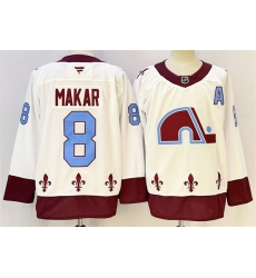 Men Colorado Avalanche 8 Cale Makar White 2024 25 With A Patch Stitched Jersey Men Colorado Avalanche 8 Cale Makar White 2024 25 With A Patch Stitched Jersey