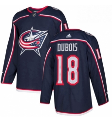 Mens Adidas Columbus Blue Jackets 18 Pierre Luc Dubois Authentic Navy Blue Home NHL Jersey 