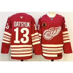 Men Detroit Red Wings 13 Pavel Datsyuk Red 2025 26 With A Patch Centennial Premium Stitched Hockey Jersey Men Detroit Red Wings 13 Pavel Datsyuk Red 2025 26 With A Patch Centennial Premium Stitched Hockey Jersey