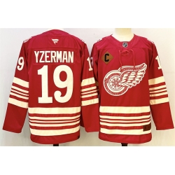 Men Detroit Red Wings 19 Steve Yzerman Red 2025 26 With C Patch Centennial Premium Stitched Hockey Jersey Men Detroit Red Wings 19 Steve Yzerman Red 2025 26 With C Patch Centennial Premium Stitched Hockey Jersey