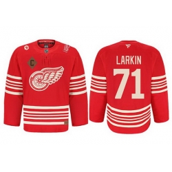 Men Detroit Red Wings 71 Dylan Larkin Red 2025 Centennial Premium With 100 and P Patch And C Patch Stitched Hockey Jersey Men Detroit Red Wings 71 Dylan Larkin Red 2025 Centennial Premium With 100 and P Patch And C Patch Stitched Hockey Jersey