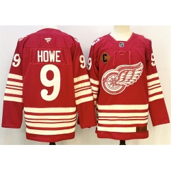 Men Detroit Red Wings 9 Gordie Howe Red 2025 26 With C Patch Centennial Premium Stitched Hockey Jersey Men Detroit Red Wings 9 Gordie Howe Red 2025 26 With C Patch Centennial Premium Stitched Hockey Jersey