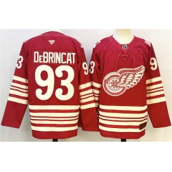 Men Detroit Red Wings 93 Alex DeBrincat Red 2025 26 Centennial Premium Stitched Hockey Jersey Men Detroit Red Wings 93 Alex DeBrincat Red 2025 26 Centennial Premium Stitched Hockey Jersey