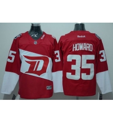 Red Wings #35 Jimmy Howard Red 2016 Stadium Series Stitched NHL Jersey