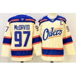 Men Edmonton Oilers 97 Connor McDavid Light Beige 2025 Alternate With C Patch Stitched Hockey Jersey Men Edmonton Oilers 97 Connor McDavid Light Beige 2025 Alternate With C Patch Stitched Hockey Jersey