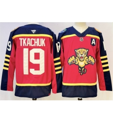 Men Florida Panthers 19 Matthew Tkachuk Red 2026 2026 With A Patch Winter Classic Stitched Hockey Jersey