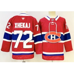Men Montreal Canadiens 72 Arber Xhekaj Red 2024 25 Stitched Jersey Men Montreal Canadiens 72 Arber Xhekaj Red 2024 25 Stitched Jersey