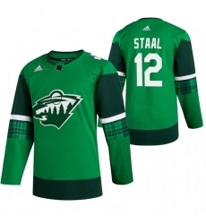 Men Minnesota Wild 12 Eric Staal Green 2020 Adidas Jersey