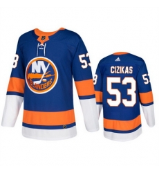 Men New York Islanders 53 Casey Cizikas Royal Stitched Jersey